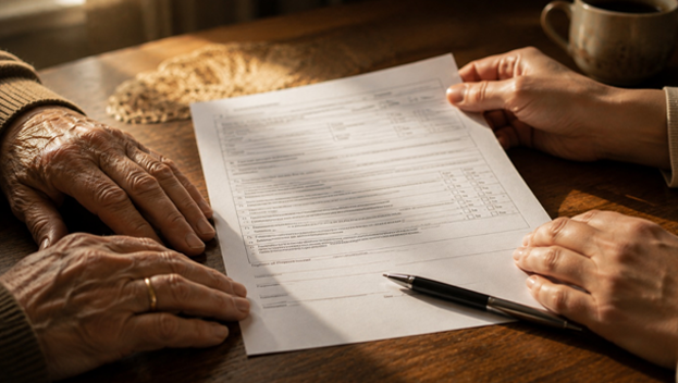 adult child buying life insurance for parent